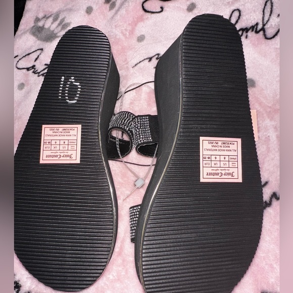 Juicy Couture rhinestone wedge sandals - Picture 3 of 5